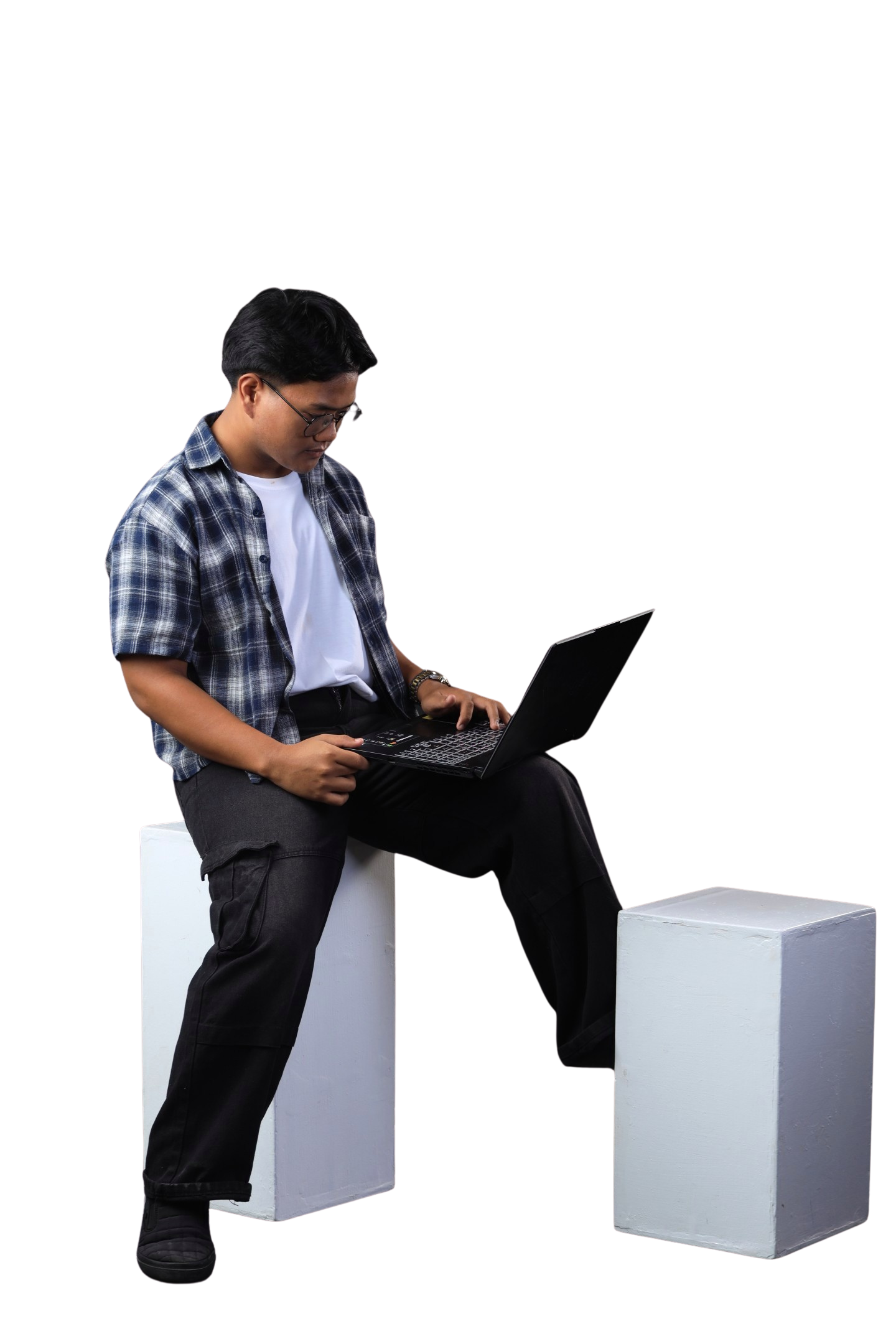Developer working on a laptop